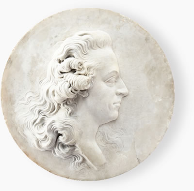 Portrait medallion in marble representing King Gustav III in profile. Carraramarmor by Johan Tobias Sergel - Auction record, sale price, and art valuation. Compare with similar artists and explore comparable artworks.