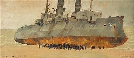 The S.S. Hildebrand stranded by Herman Davinus Heuff - Auction record, sale price, and art valuation. Compare with similar artists and explore comparable artworks.