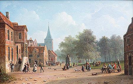 Leisure activities in a Dutch village