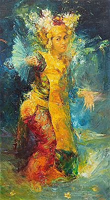 Sample artwork by Trubus Soedarsono (1926 - 1966), known for painting - View similar artists and auction records
