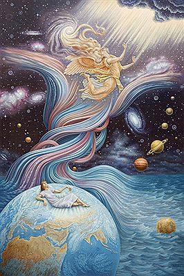 Sample artwork by Diana Vandenberg (1923 - 1997), known for surrealist painting - View similar artists and auction records