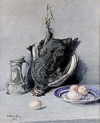 NATURE MORTE À LA PERDRIX, 1957