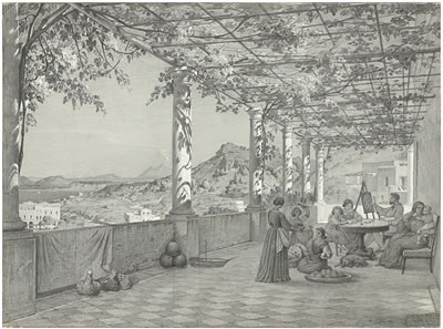 Der Maler im Kreis seiner Familie auf der Terrasse der Villa Tagliaferro auf Ischia by Max Albert Hauschild - Auction record, sale price, and art valuation. Compare with similar artists and explore comparable artworks.