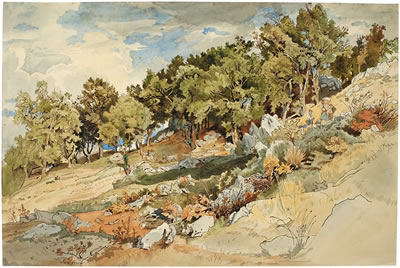 Eichenhain in der Serpentara bei Olevano by Victor Paul Mohn - Auction record, sale price, and art valuation. Compare with similar artists and explore comparable artworks.