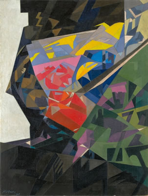 Sample artwork by Moritz Melzer (1877 - 1966), known for expressive pictorial language, monotype technique, combination of naïvely poetic elements with constructivist and cubist influences. - View similar artists and auction records