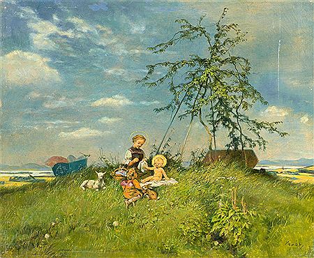 Mary with the Holy Child on the Summer Meadow