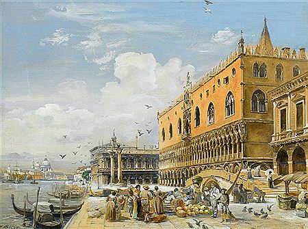 Dealer the Doge's Palace in Venice by Martin Weblus - Auction record, sale price, and art valuation. Compare with similar artists and explore comparable artworks.
