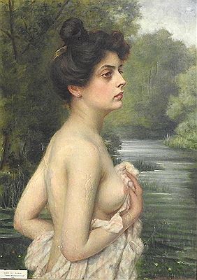 Nude in the river