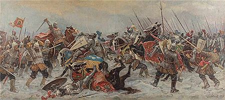 Sample artwork by Mikhail Ivanovich Avilov (1882 - 1954), known for battle ground, interior scene painting, drawing teaching - View similar artists and auction records