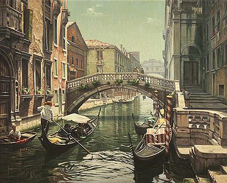 "Der Rio di Palazzo in Venedig"