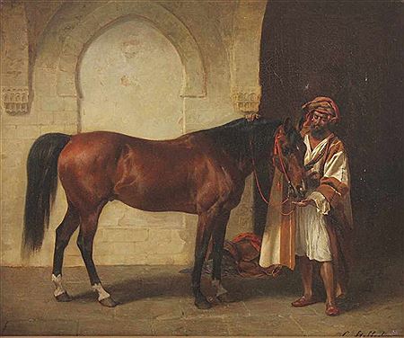 "Araber mit Pferd"