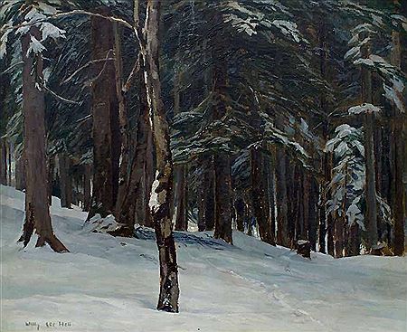 'Verschneiter Wald bei Mittenwald'
