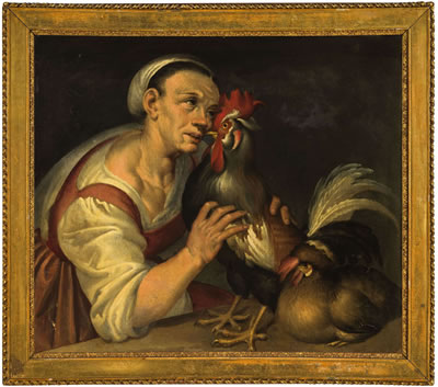 Donna con gallo