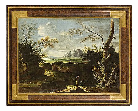 Landscape with soldiers resting