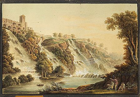 Cascate di Tivoli e la villa di Mecenate/Cascate di Tivoli e il Tempio di Vesta