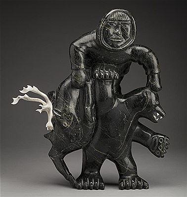 Composition: Hunter, Bear and Caribou