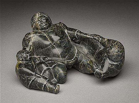 Sample artwork by Omalluq Oshutsiaq (Born 1948), known for inuit art - View similar artists and auction records