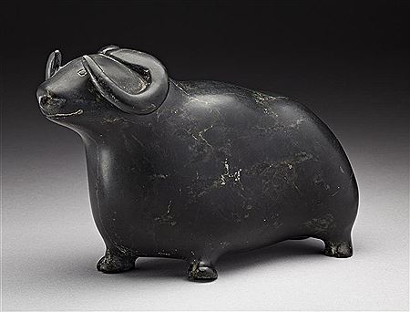 Sample artwork by Eegyvudluk Pootoogook (Born 1931), known for inuit sculpture - View similar artists and auction records