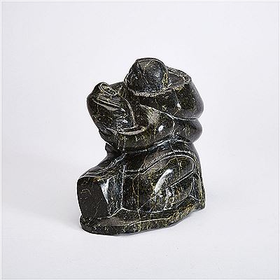 WOMAN HOLDING HER BABY by Omalluq Oshutsiaq - Auction record, sale price, and art valuation. Compare with similar artists and explore comparable artworks.