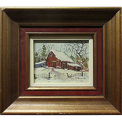 “BLUE CHICKEN HOUSE ON HWY 8” & “UNTITLED (OLD BARN)” (2) by Lillian McGeoch - Auction record, sale price, and art valuation. Compare with similar artists and explore comparable artworks.