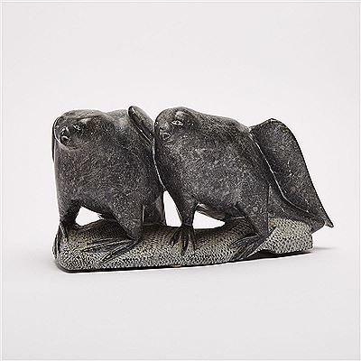 TWO PTARMIGANS by Juanasie Itukalla - Auction record, sale price, and art valuation. Compare with similar artists and explore comparable artworks.