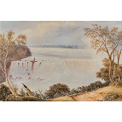 THREE WORKS RELATING TO THE NIAGARA RIVER: CANADIAN FALLS OF NIAGARA AND RAPIDS; QUEENSTON HEIGHTS FROM ROAD TO NIAGARA; AND STREETS ISLAND - RAPIDS ABOVE FALLS, NIAGARA by John Herbert Caddy - Auction record, sale price, and art valuation. Compare with similar artists and explore comparable artworks.