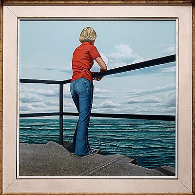 UNTITLED (FIGURE OVERLOOKING WATER) by Grant Bourne Hillman - Auction record, sale price, and art valuation. Compare with similar artists and explore comparable artworks.