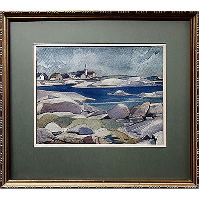UNTITLED (MARITIME VILLAGE) by Charles Goldhamer - Auction record, sale price, and art valuation. Compare with similar artists and explore comparable artworks.