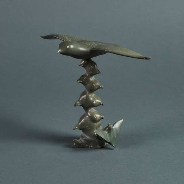 BIRD TOTEM by Johnny Meeko Sr - Auction record, sale price, and art valuation. Compare with similar artists and explore comparable artworks.
