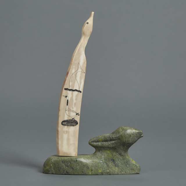 WARLUS TUSK INCISED AND CARVED WITH ARCTIC MOTIFS by Innuki Oqutaq - Auction record, sale price, and art valuation. Compare with similar artists and explore comparable artworks.