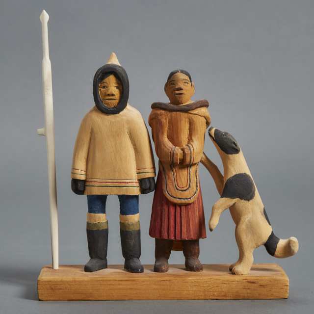 MAN, WOMAN AND DOG by Peter Pitseolak - Auction record, sale price, and art valuation. Compare with similar artists and explore comparable artworks.