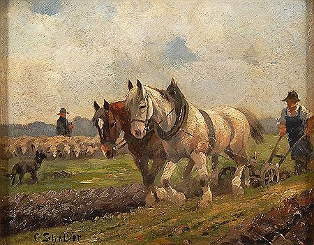 Pflügender Bauer by Carl Schaller - Auction record, sale price, and art valuation. Compare with similar artists and explore comparable artworks.