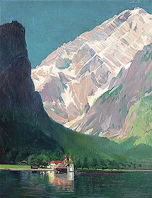 St. Bartholomä am Königssee by Anton Reinbold - Auction record, sale price, and art valuation. Compare with similar artists and explore comparable artworks.