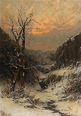 Winterlandschaft by Hermann Carl Hempel - Auction record, sale price, and art valuation. Compare with similar artists and explore comparable artworks.