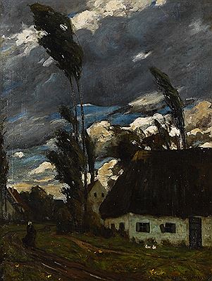 Sturm über dem Dorf