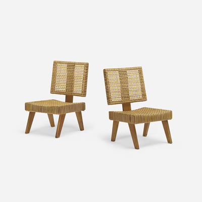 Rare lounge chairs, pair