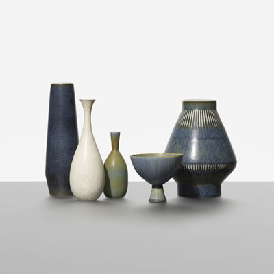 Collection of five vessels