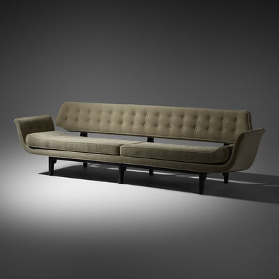 La Gondola sofa, model 5719 by Edward Wormley - Auction record, sale price, and art valuation. Compare with similar artists and explore comparable artworks.