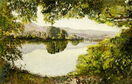 Aareufer bei Solothurn mit Blick auf den Jura