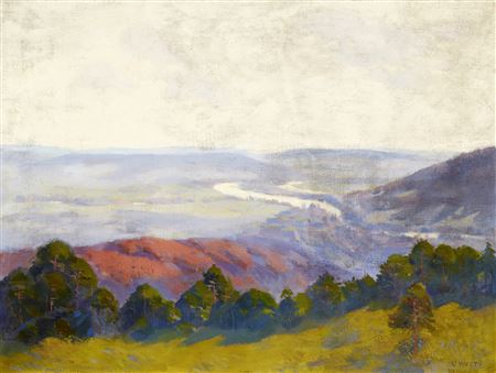 Blick auf Aarburg und Mittelland by Charles Welti - Auction record, sale price, and art valuation. Compare with similar artists and explore comparable artworks.