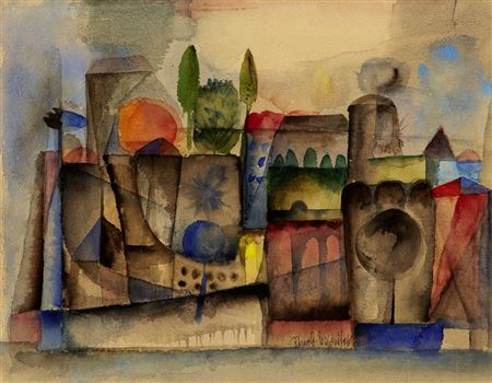 Bunte Stadt by Romolo Esposito - Auction record, sale price, and art valuation. Compare with similar artists and explore comparable artworks.