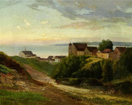 Blick auf die Oberstadt von Bregenz und den Bodensee by Max Joseph Von Sury - Auction record, sale price, and art valuation. Compare with similar artists and explore comparable artworks.
